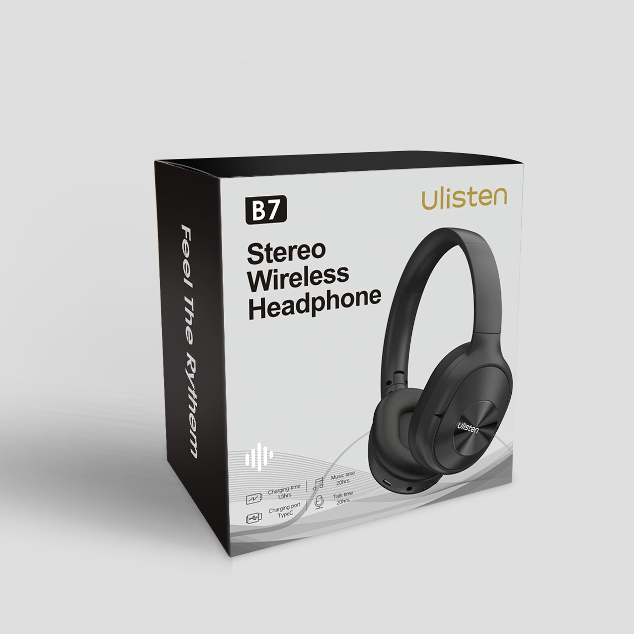 B7 (4) B7 Over-Ear Wireless Sports Headphones with BT 5.3 Adjustable Steel Headband Extra Bass 20+ Hours Playtime