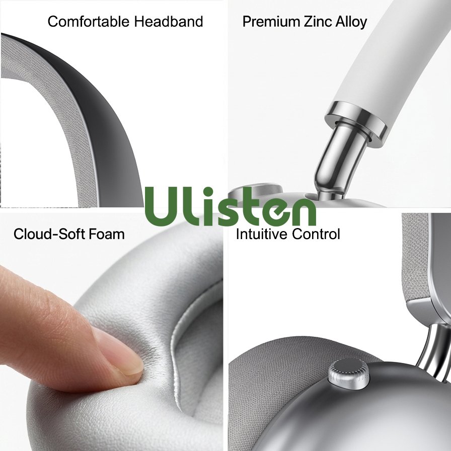 O3 Hybrid ANC Over-Ear-Kopfhörer mit Transparenzmodus, 50 Stunden Akkulaufzeit, Drehregler-Steuerung und Dual-Connect-Funktion