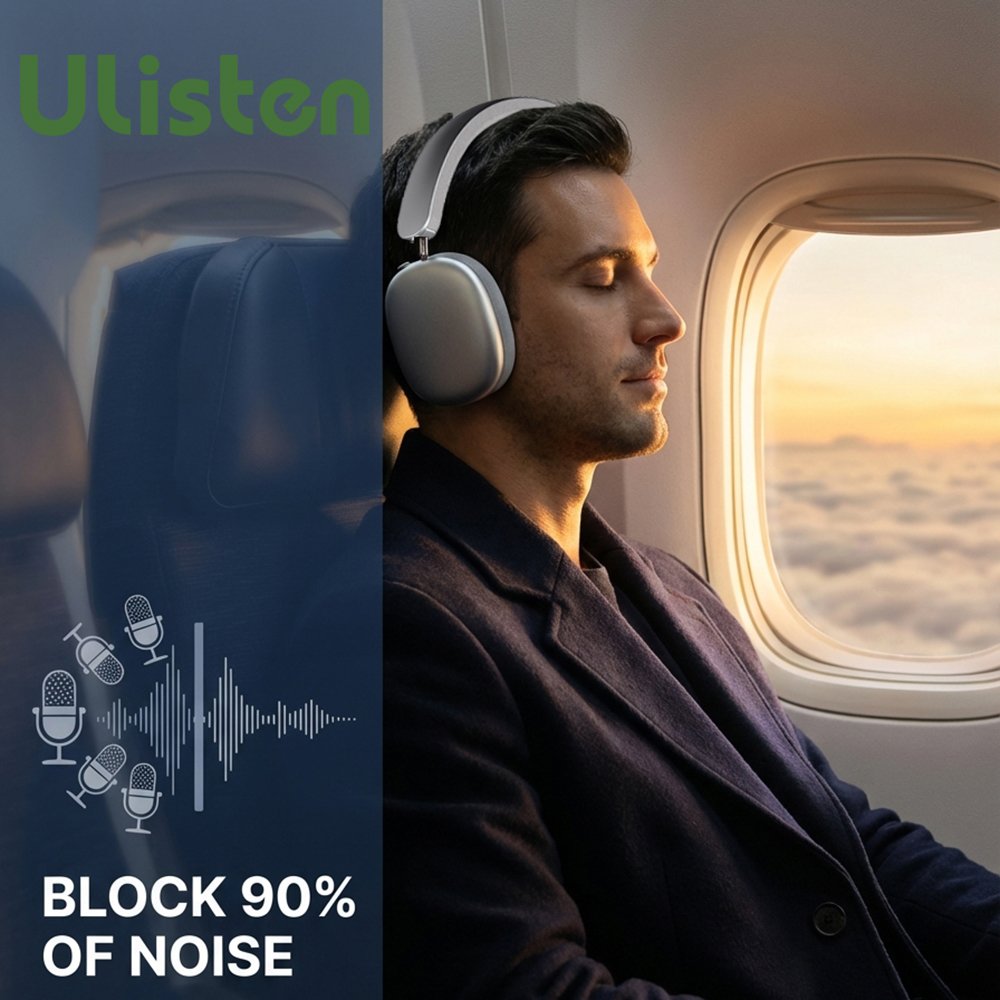 O3 Hybrid ANC Over-Ear-Kopfhörer mit Transparenzmodus, 50 Stunden Akkulaufzeit, Drehregler-Steuerung und Dual-Connect-Funktion