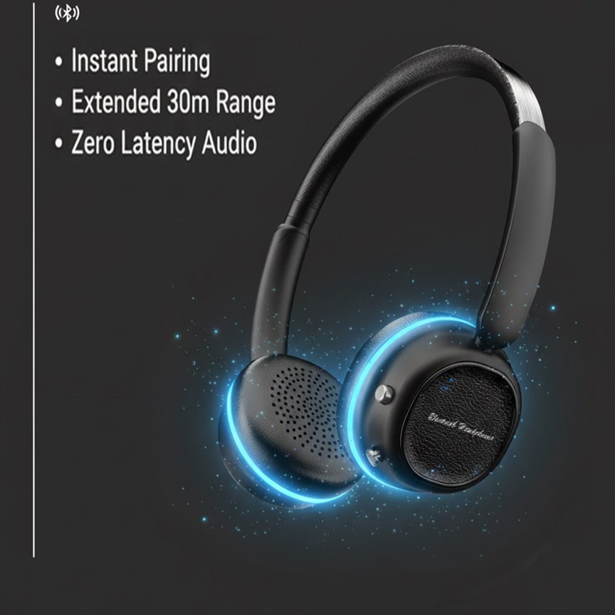 O4 (4) O4 Retro ANC-Kopfhörer (On-Ear), ganztägiger Tragekomfort, kristallklarer Bass, Ohrpolster aus Proteinleder, ergonomischer Metallbügel