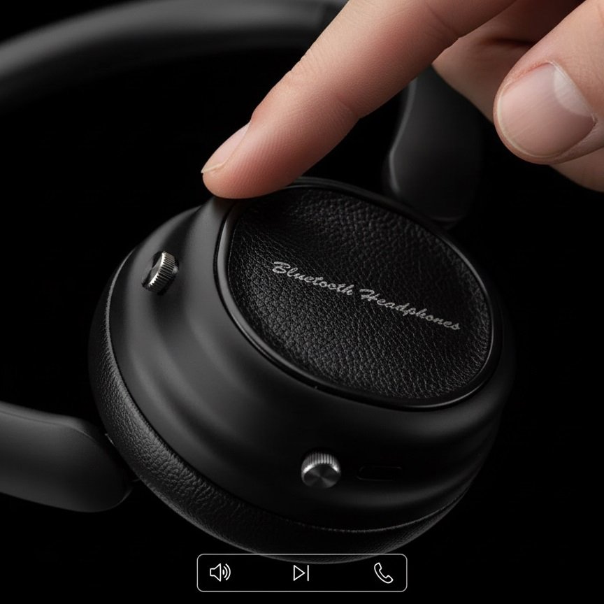 O4 (5) O4 Retro ANC-Kopfhörer (On-Ear), ganztägiger Tragekomfort, kristallklarer Bass, Ohrpolster aus Proteinleder, ergonomischer Metallbügel