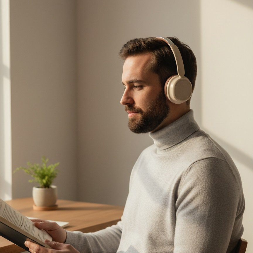 O4 (6) O4 Retro ANC-Kopfhörer (On-Ear), ganztägiger Tragekomfort, kristallklarer Bass, Ohrpolster aus Proteinleder, ergonomischer Metallbügel