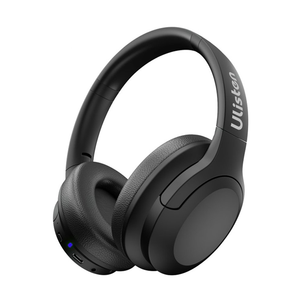 Ulisten B1 (schwarz) B1 – Universelle, zusammenklappbare, kabellose Over-Ear-Kopfhörer mit tiefem Bass und hochauflösendem Klang für 5,3, über 20 Stunden Akkulaufzeit, DJ und Sport